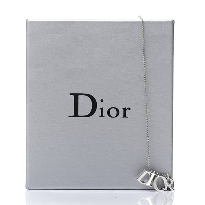 Christian Dior Metal Logo Necklace Silver 6 of 6