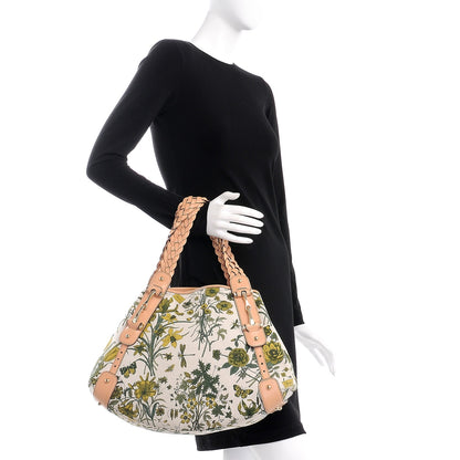 Gucci Canvas Floral Flora Pelham Shoulder Bag Beige 2 of 9