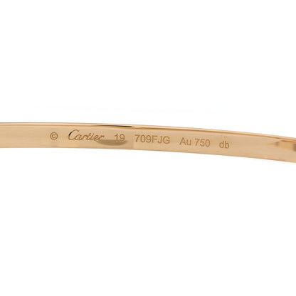 Cartier 18K Yellow Gold 6 Diamond Small LOVE Bracelet 19 5 of 7