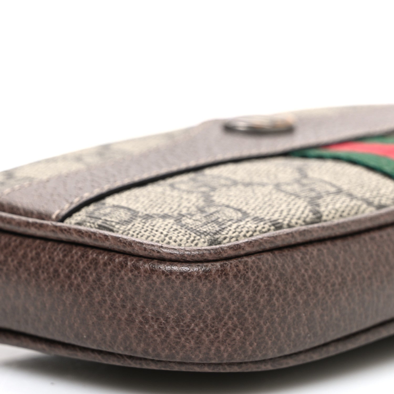 Gucci GG Supreme Monogram Web Ophidia Belted iPhone Case 105 42 Dark Brown 9 of 11