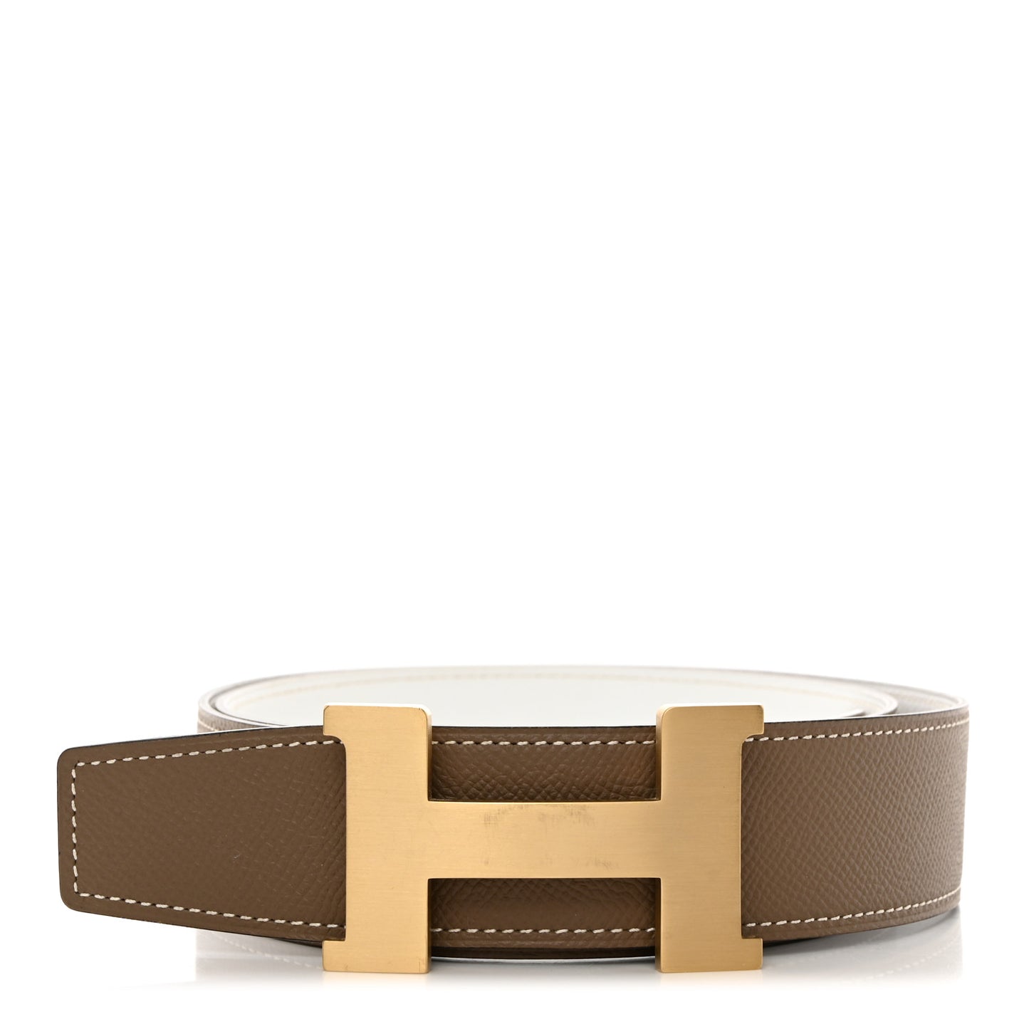 Epsom 32mm H Belt 100 40 Etoupe White