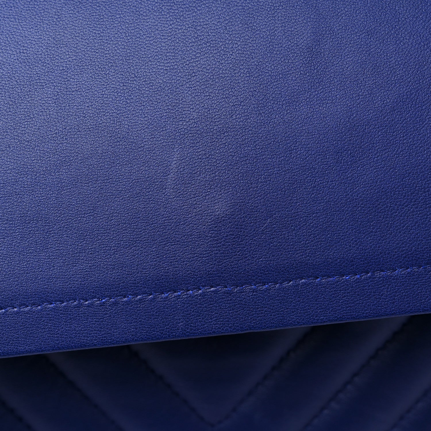 Chanel Lambskin Chevron Quilted Jumbo Double Flap Navy Blue 14 of 15