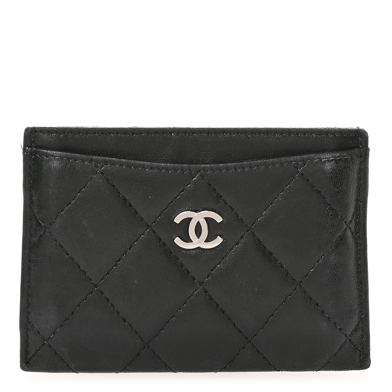 Chanel Lambskin Quilted Card Holder Black 1 of 8