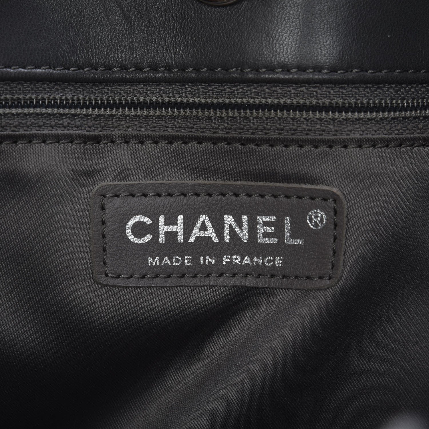 Chanel Vinyl Funny Tweed Patchwork Tote Grey 6 of 7