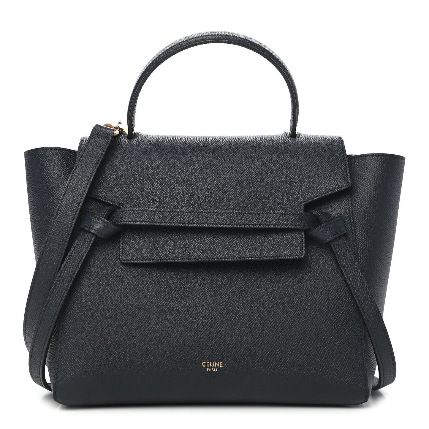 Baby Grained Calfskin Micro Belt Bag Midnight