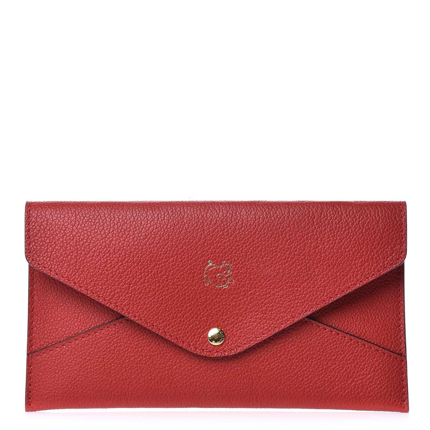 Louis Vuitton Veau Cachemire Chinese New Year Pig Envelope Pouch Red 1 of 9