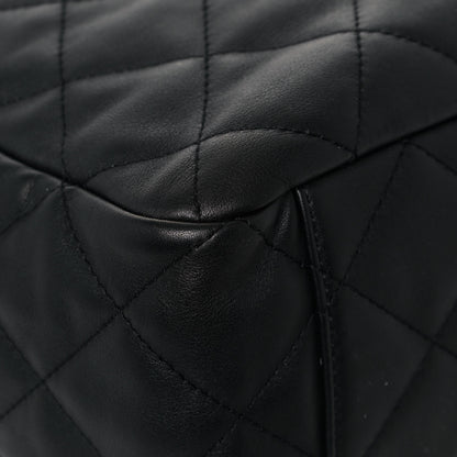 Chanel Lambskin Quilted Chain Drawstring Bag Black 9 of 12