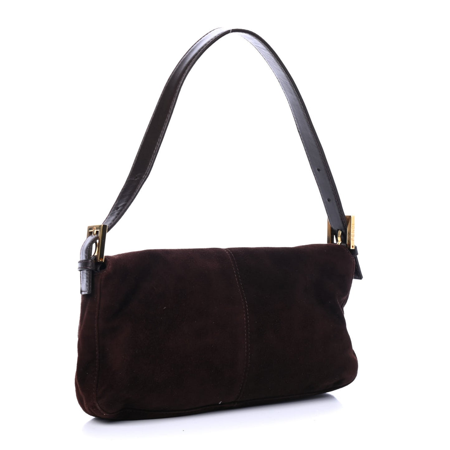Suede Baguette Dark Brown