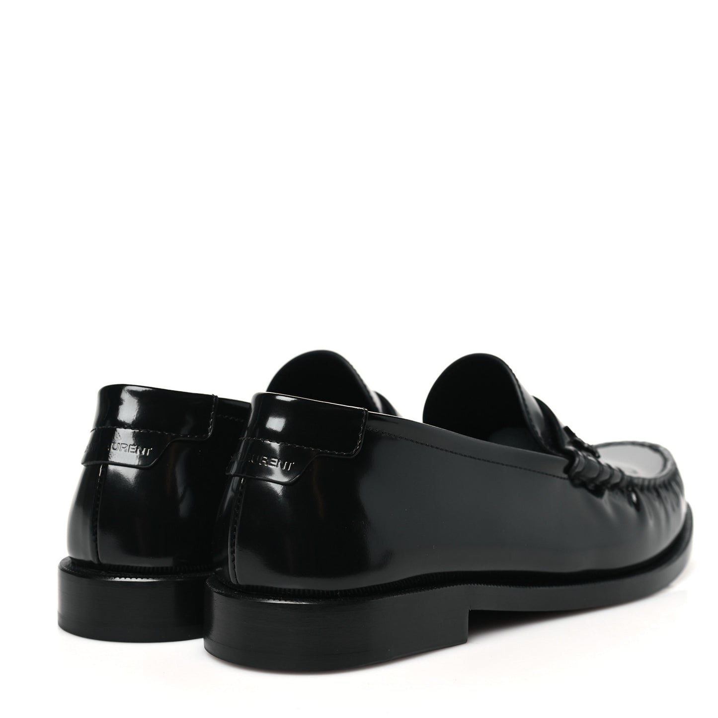 Glazed Calfskin Chunky Le Loafer Penny Slippers 38.5 Black