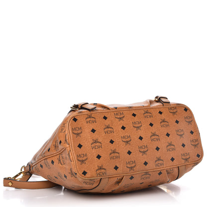 MCM Visetos Medium Essentials Shopper Tote Cognac 4 of 9