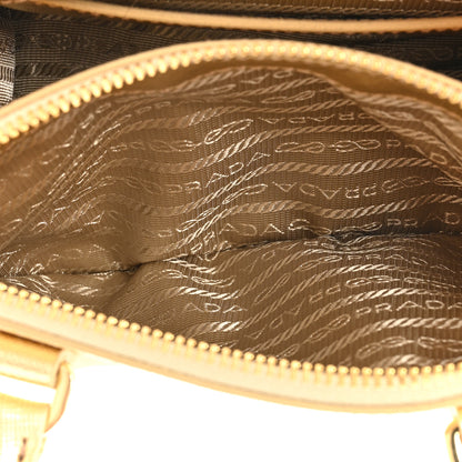 Prada Saffiano Lux Mini Galleria Double Zip Tote Platino 7 of 14