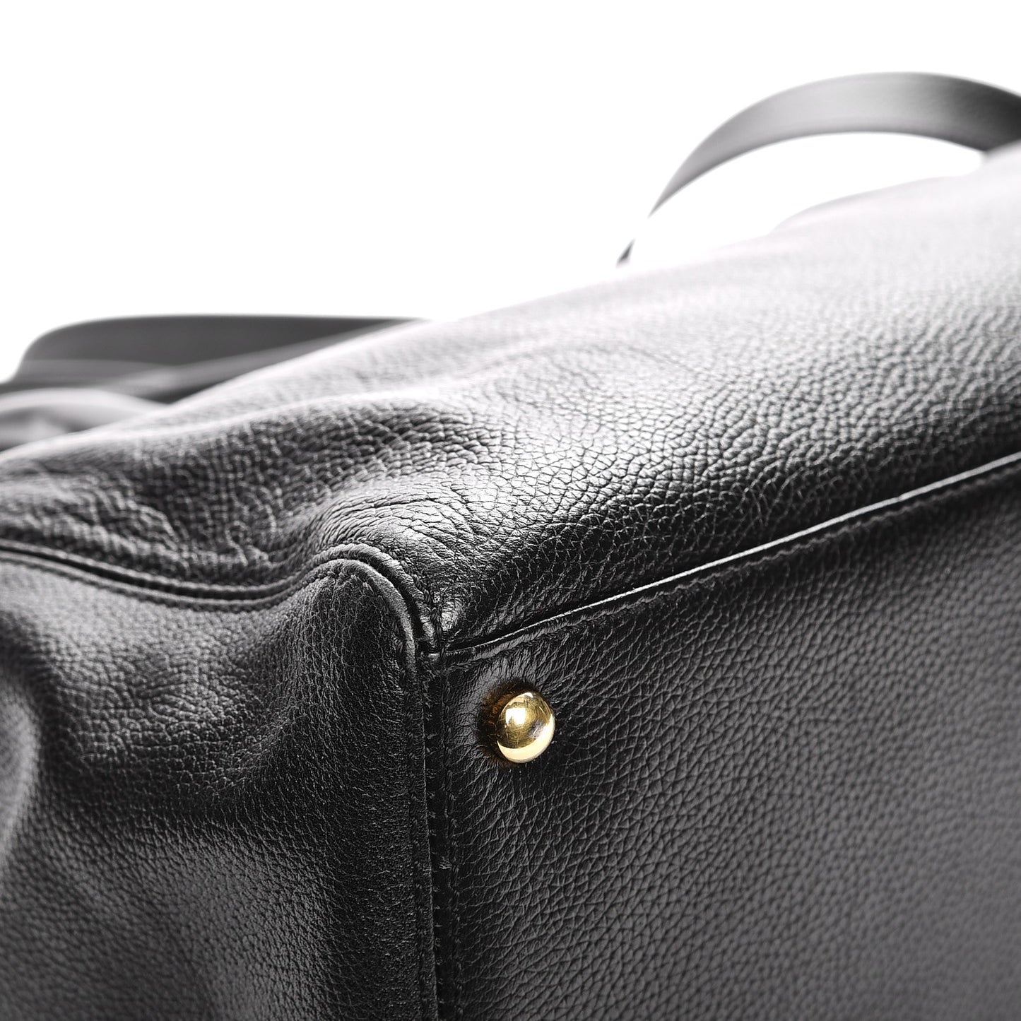 Calfskin Cerf Shopper Tote Black