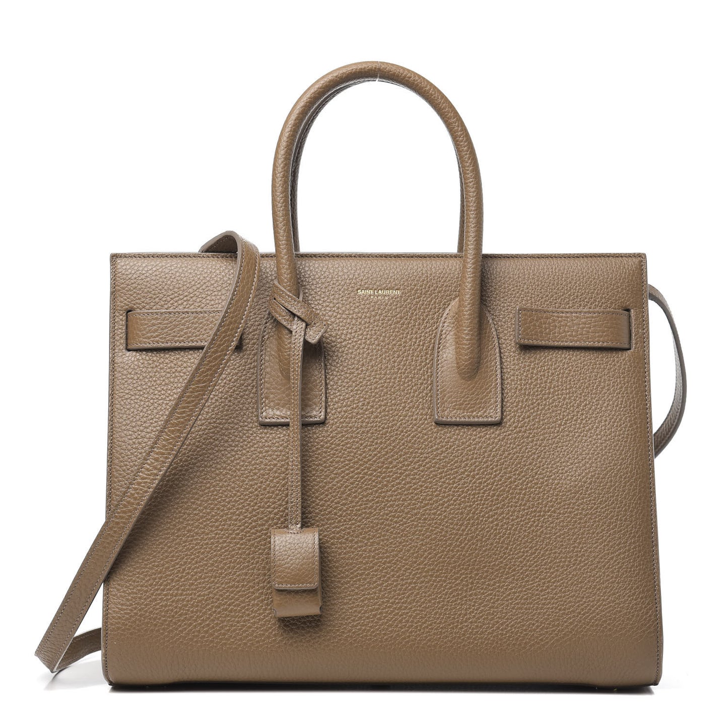 Grained Calfskin Small Sac De Jour Taupe