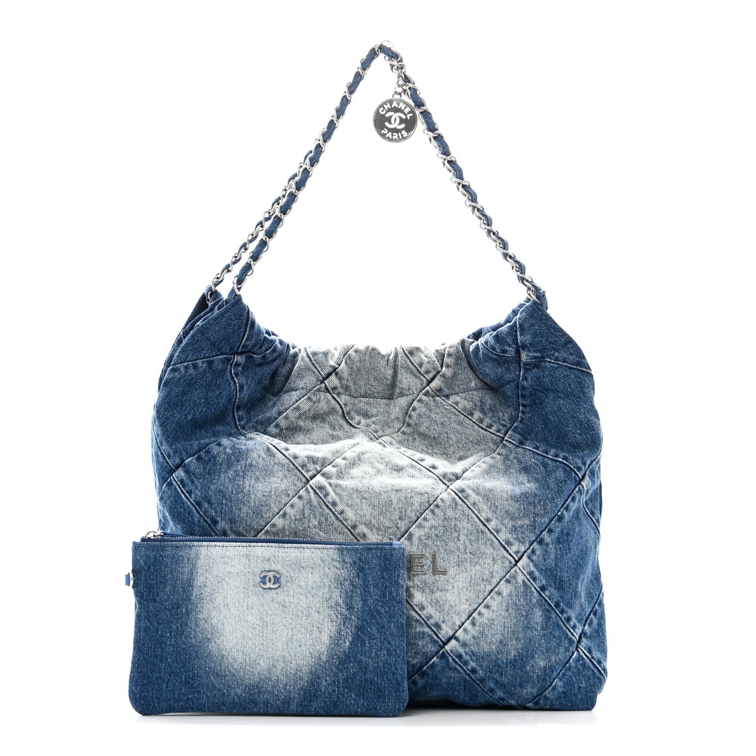 Chanel Denim Quilted Chanel 22 Blue 3 of 11