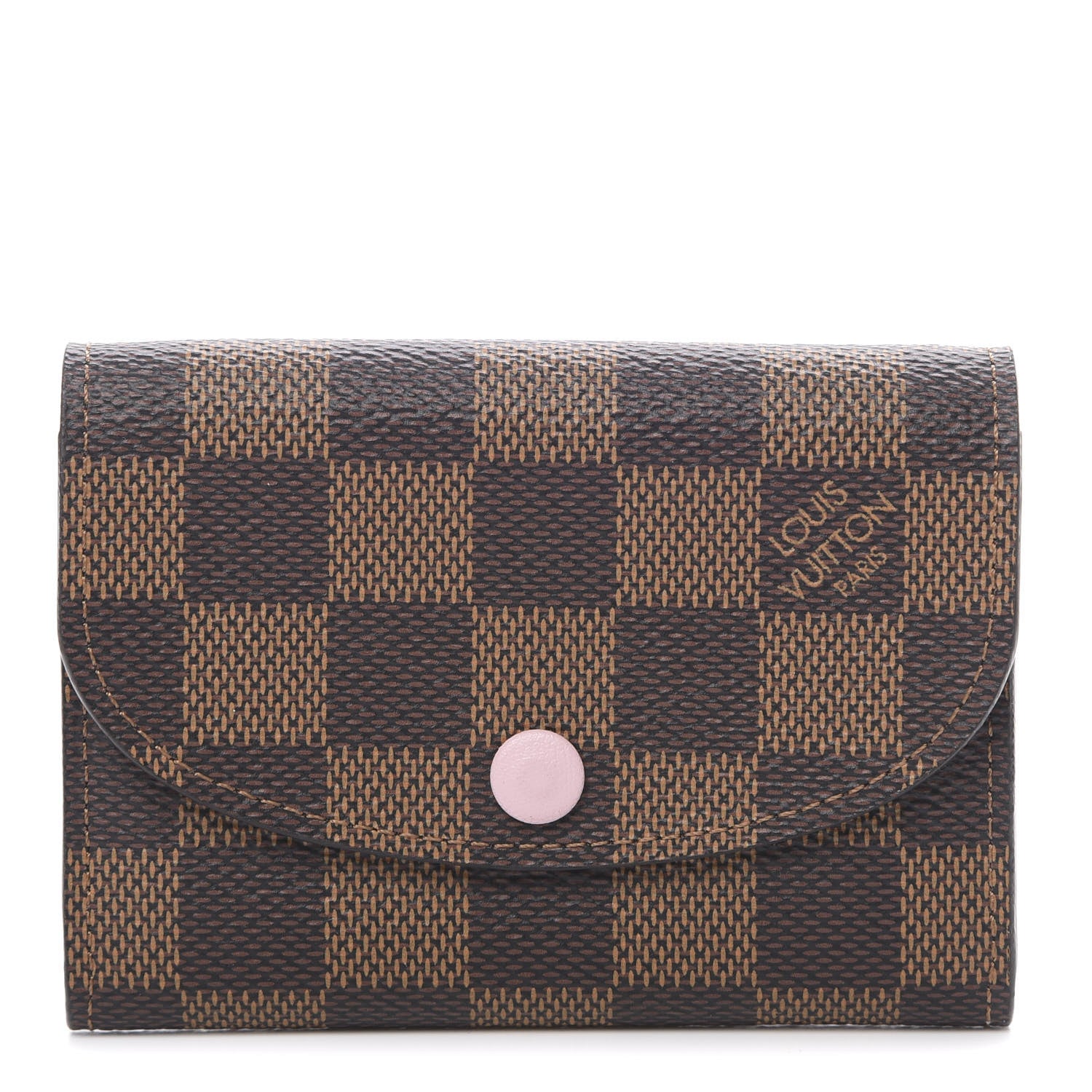 Louis Vuitton Damier Ebene Rosalie Coin Purse Rose Ballerine 1 of 7