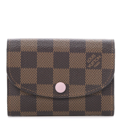 Louis Vuitton Damier Ebene Rosalie Coin Purse Rose Ballerine 1 of 7