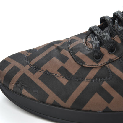 Fendi Nylon FF Reloaded High Top Sneakers 39.5 Tobacco Black 12 of 16