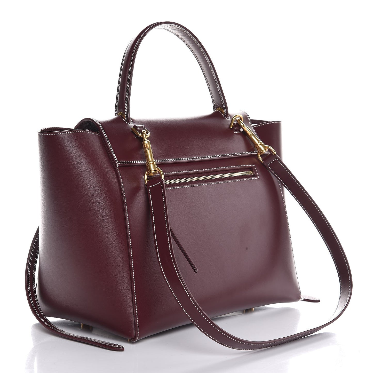 Natural Calfskin Mini Belt Bag Burgundy