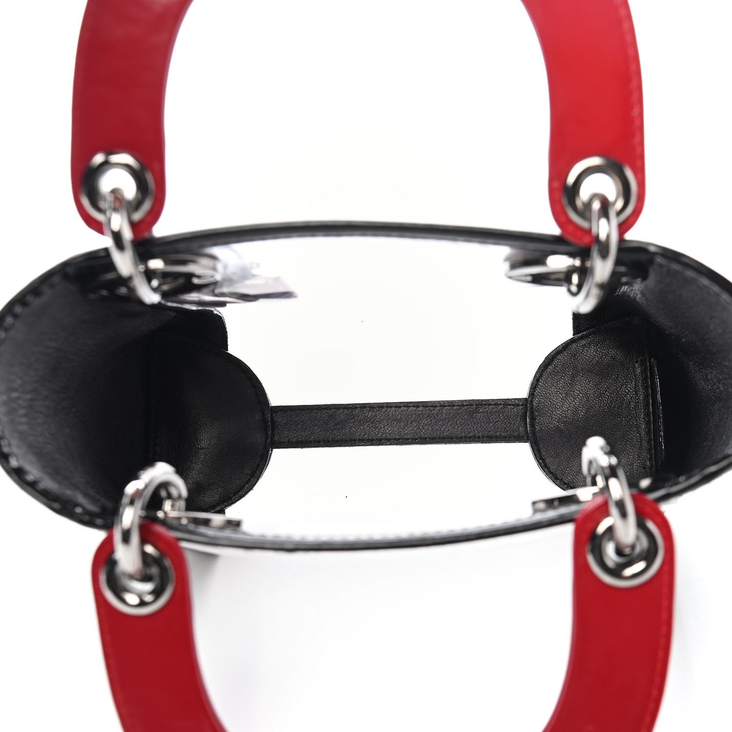 Patent PVC Mini Lady Dior Black Red