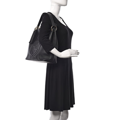 Gucci Pebbled Calfskin Large Soho Hobo Black 2 of 11