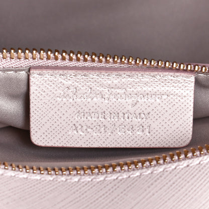 Salvatore Ferragamo Printed Calfskin Medium Ginny Shoulder Bag Macaron 7 of 10