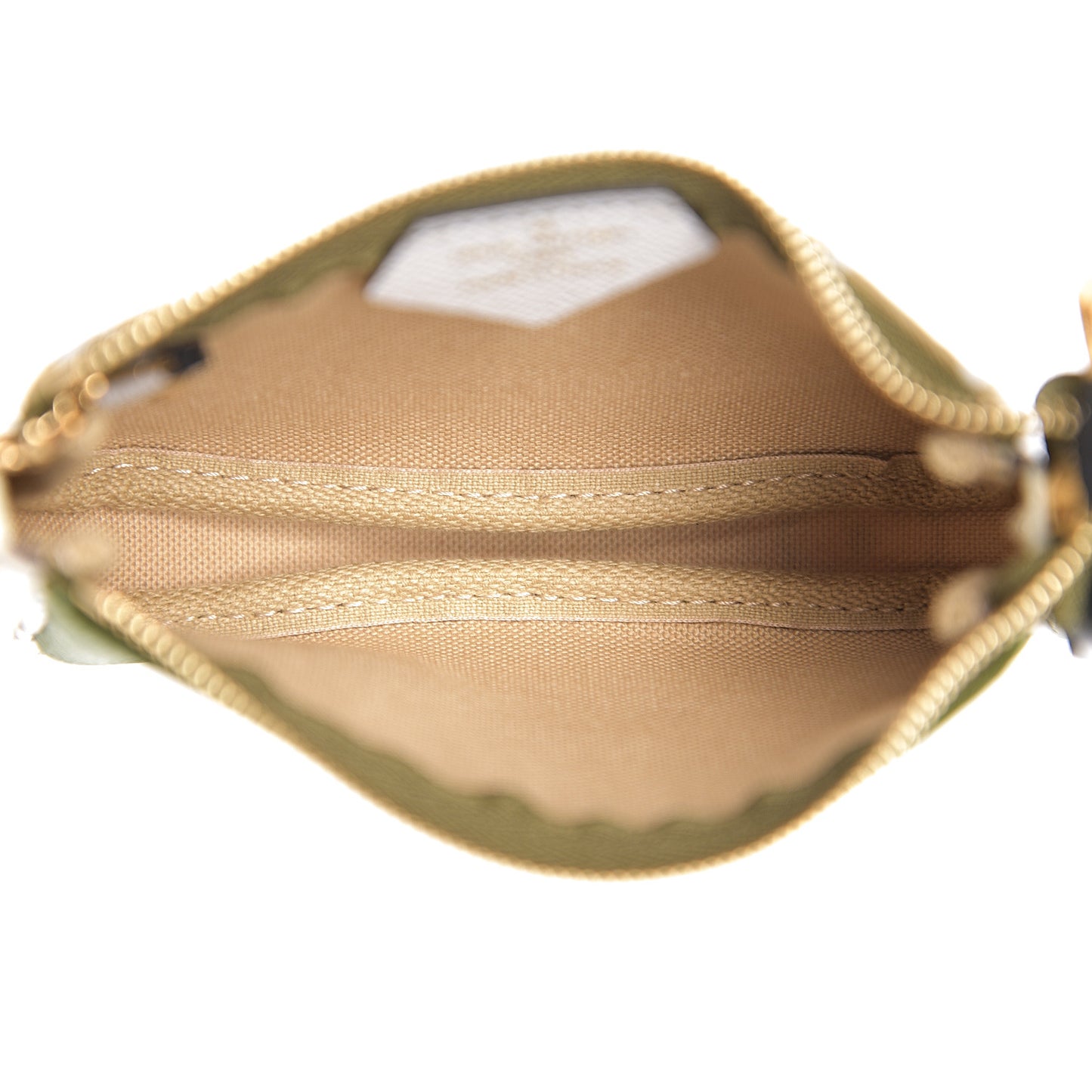 Monogram Giant Micro Pochette Accessories Kaki White