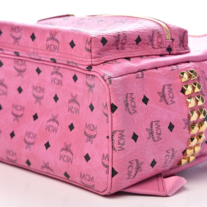 MCM Visetos Small Side Stud Stark Backpack Pink 9 of 11
