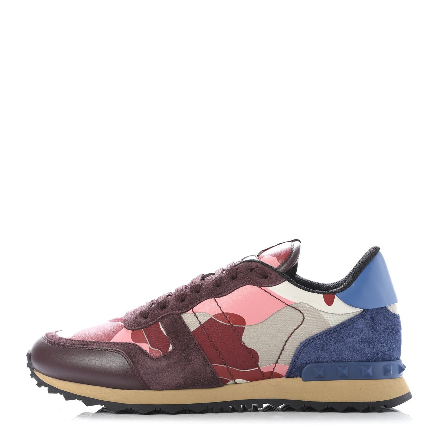 Nappa Suede Camouflage Mens Rockrunner Sneakers 41 Rosso Lacca Multicolor