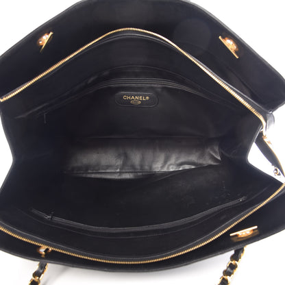 Chanel Calfskin Stitched XL Weekender Black 5 of 20