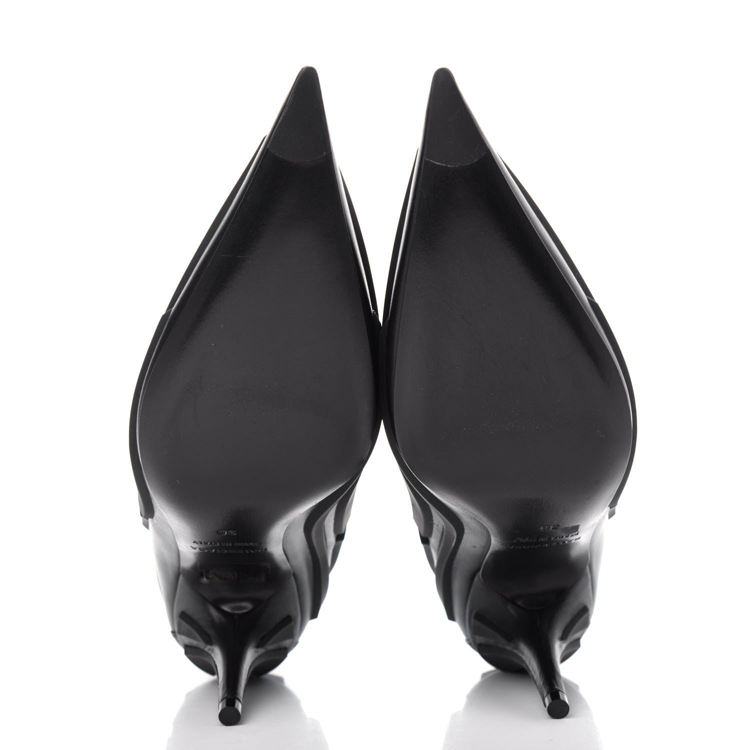 Balenciaga Silicone Calfskin Pointed 80mm Pumps 36 Black 6 of 11
