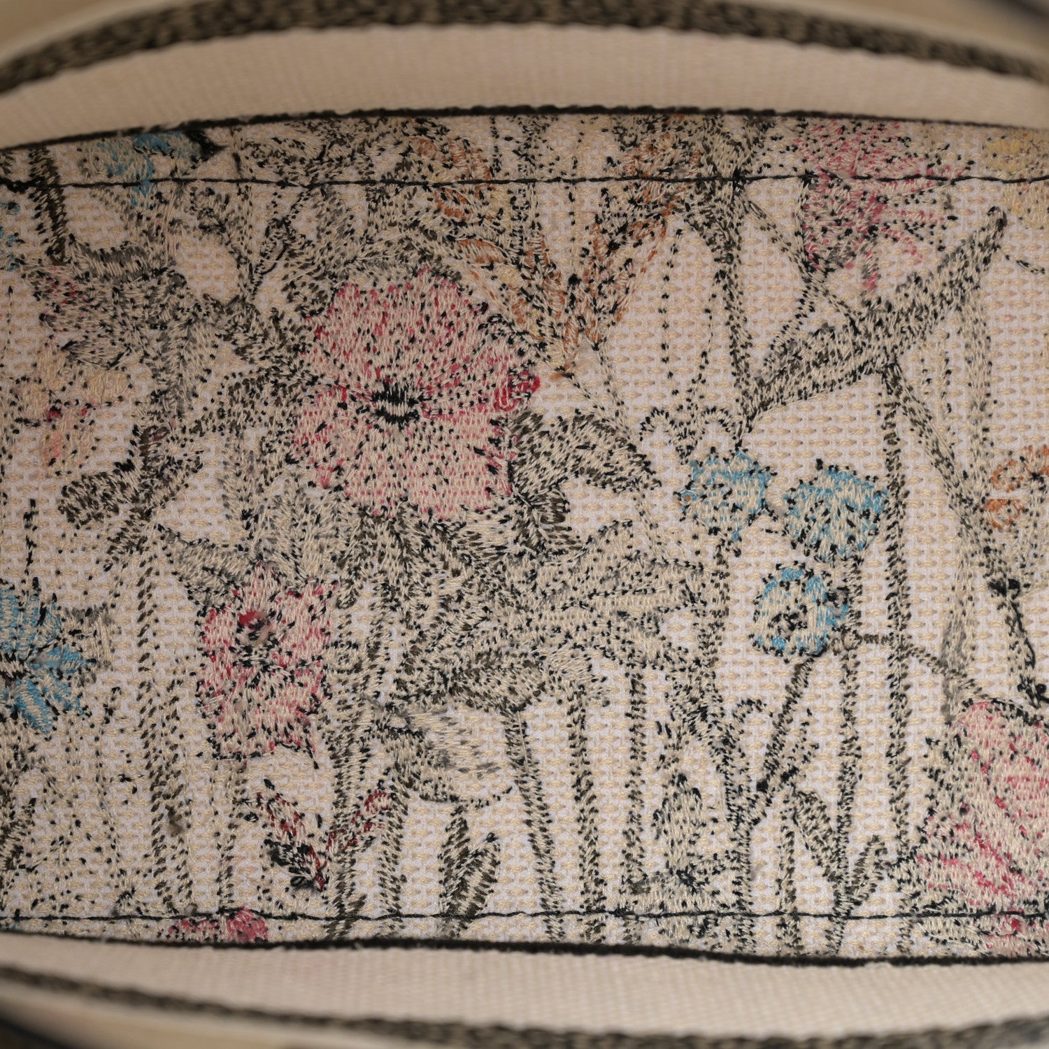Christian Dior Canvas Embroidered Mille Fleurs Medium Lady D-Lite Multicolor 5 of 12