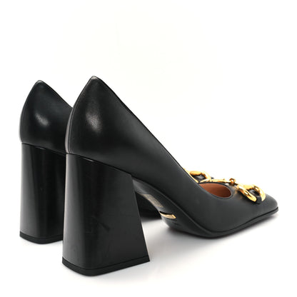 Gucci Malaga Kid Horsebit 75mm Pumps 39.5 Black 5 of 9