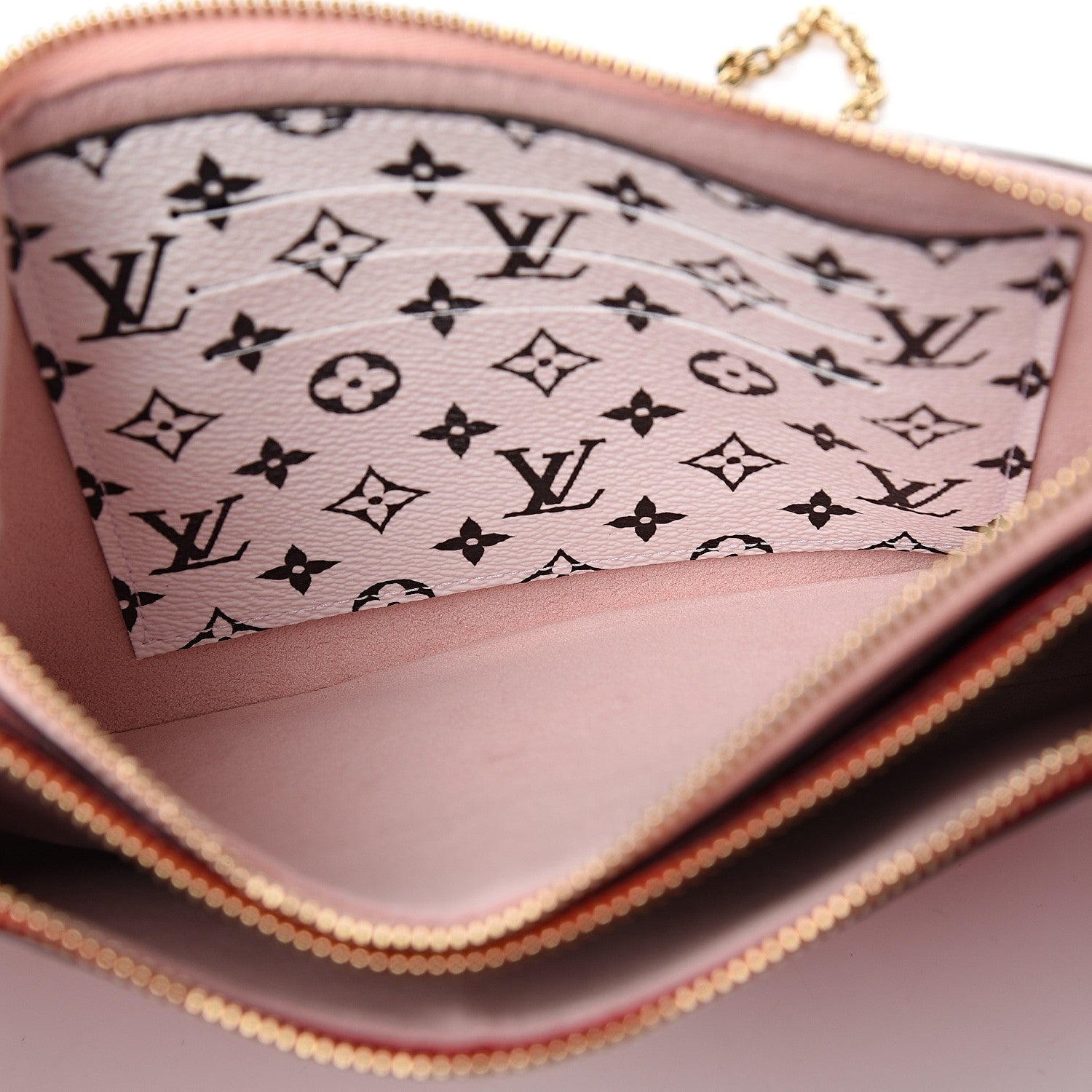 Louis Vuitton Monogram Giant Double Zip Pochette Rouge 5 of 9