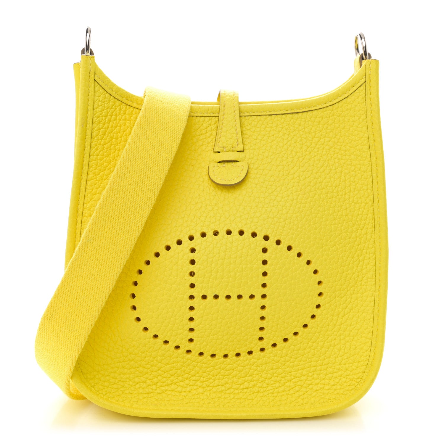Hermes Taurillon Clemence Evelyne TPM Lime 1 of 10