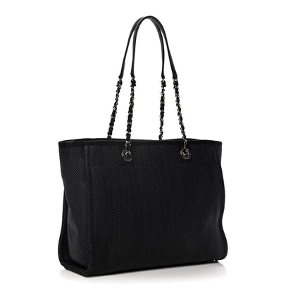 Chanel Mixed Fibers Small Deauville Tote Black 2 of 11