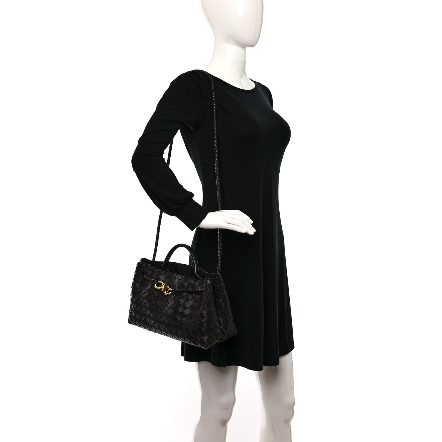 Bottega Veneta Nappa Intrecciato Small East West Andiamo Shoulder Bag Fondant 2 of 9