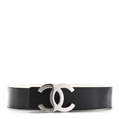 Chanel Calfskin CC Reversible Belt 110 White Black 1 of 7