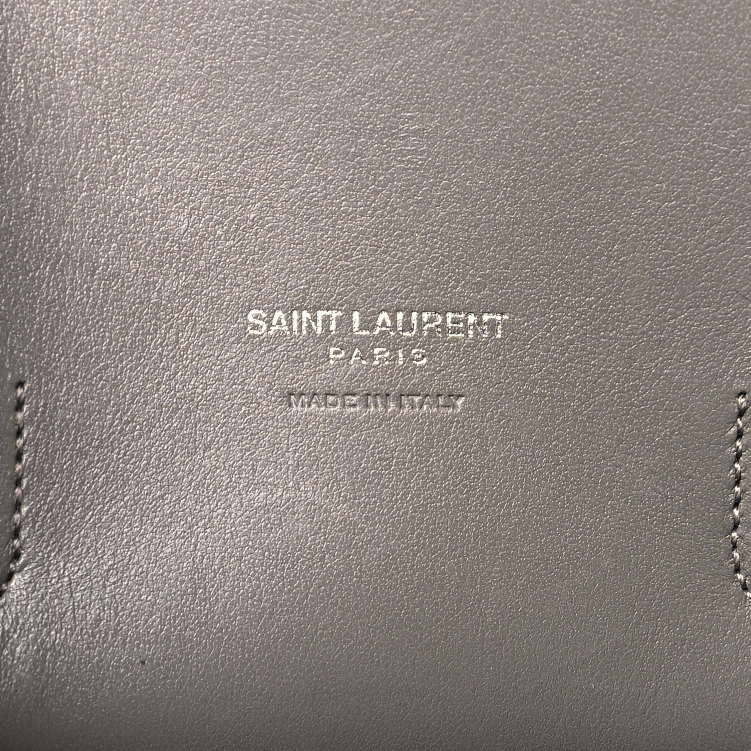 Saint Laurent Grained Calfskin Topstich Baby Sac De Jour Grey 7 of 15