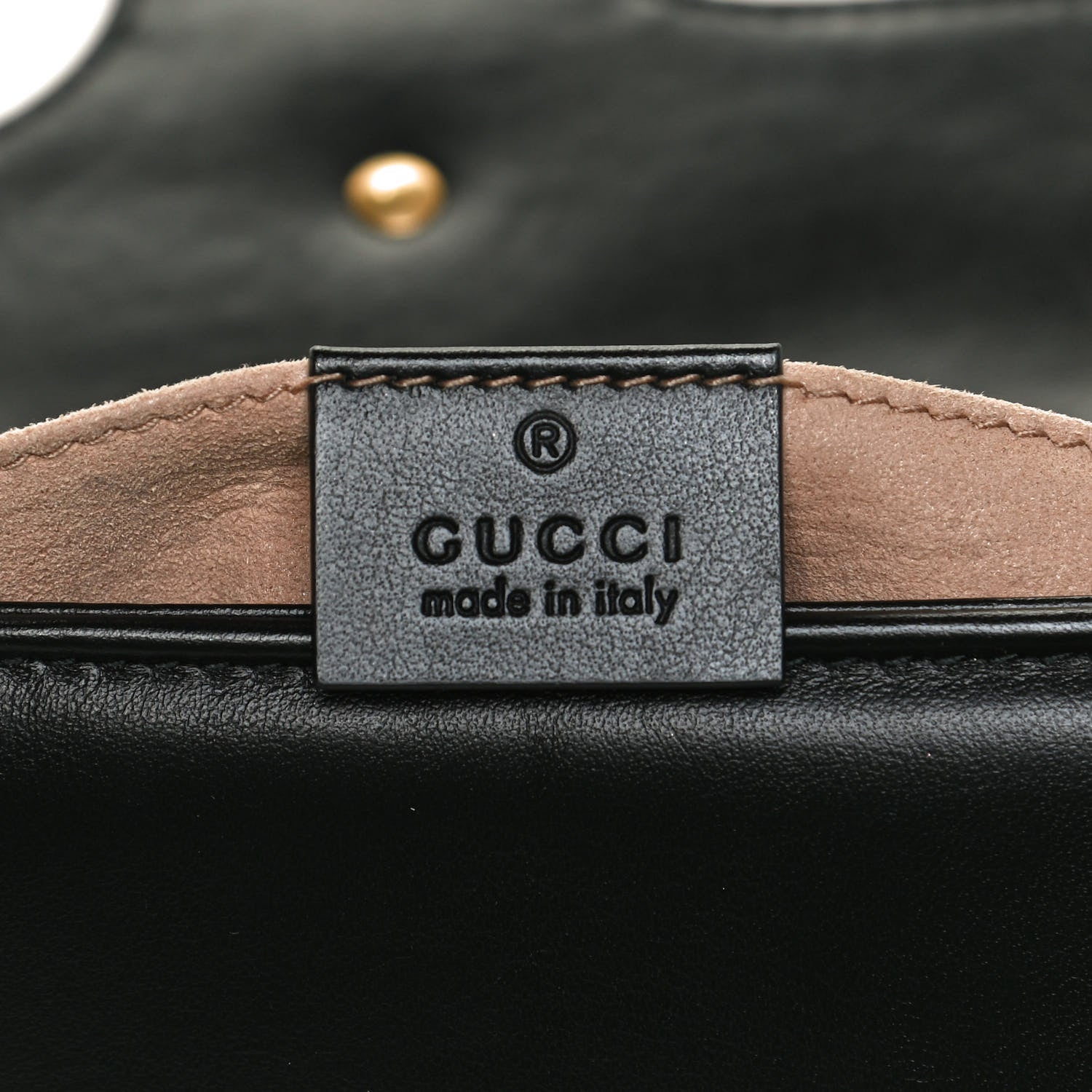 Gucci Calfskin Matelasse Mini GG Marmont Shoulder Bag Black 6 of 14
