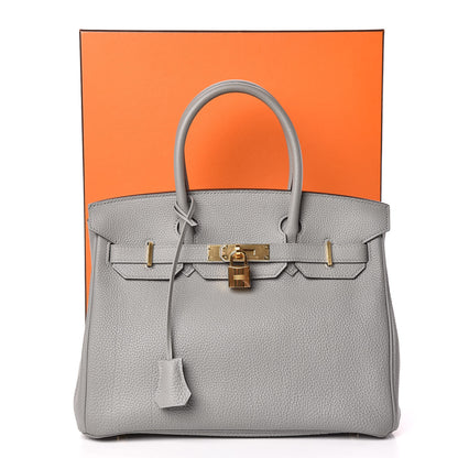 Hermes Togo Birkin 30 Gris Mouette 34 of 34