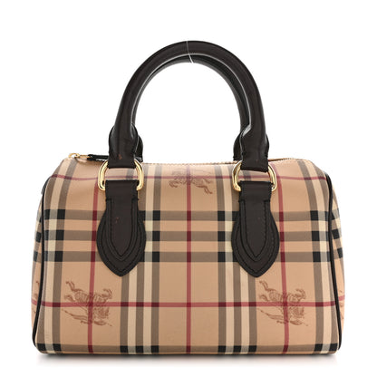 Burberry Haymarket Check Small Chester Bowling Bag Chocolate 1 of 12