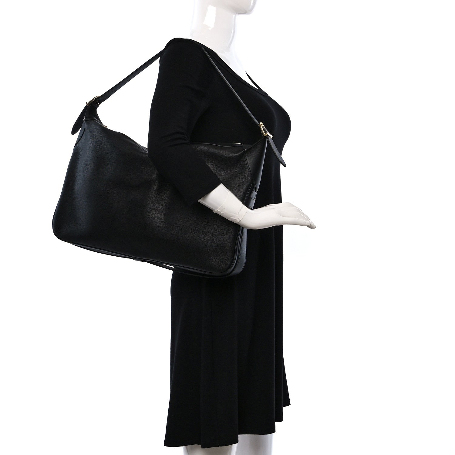 Celine Supple Calfskin Large Romy Shoulder Bag Black 2 of 8