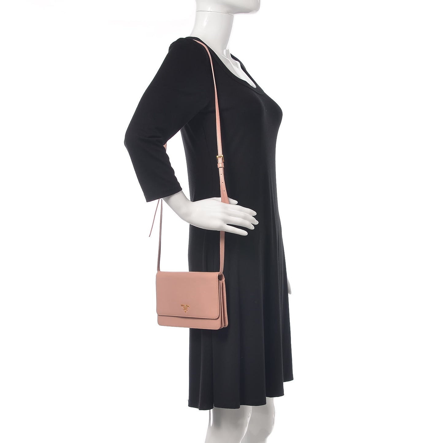 Saffiano Metal Flap Wallet with Strap Orchidea