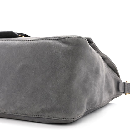 Fendi Vitello Savana Big Mama Baguette Grigio Tartaruga Natural 10 of 10