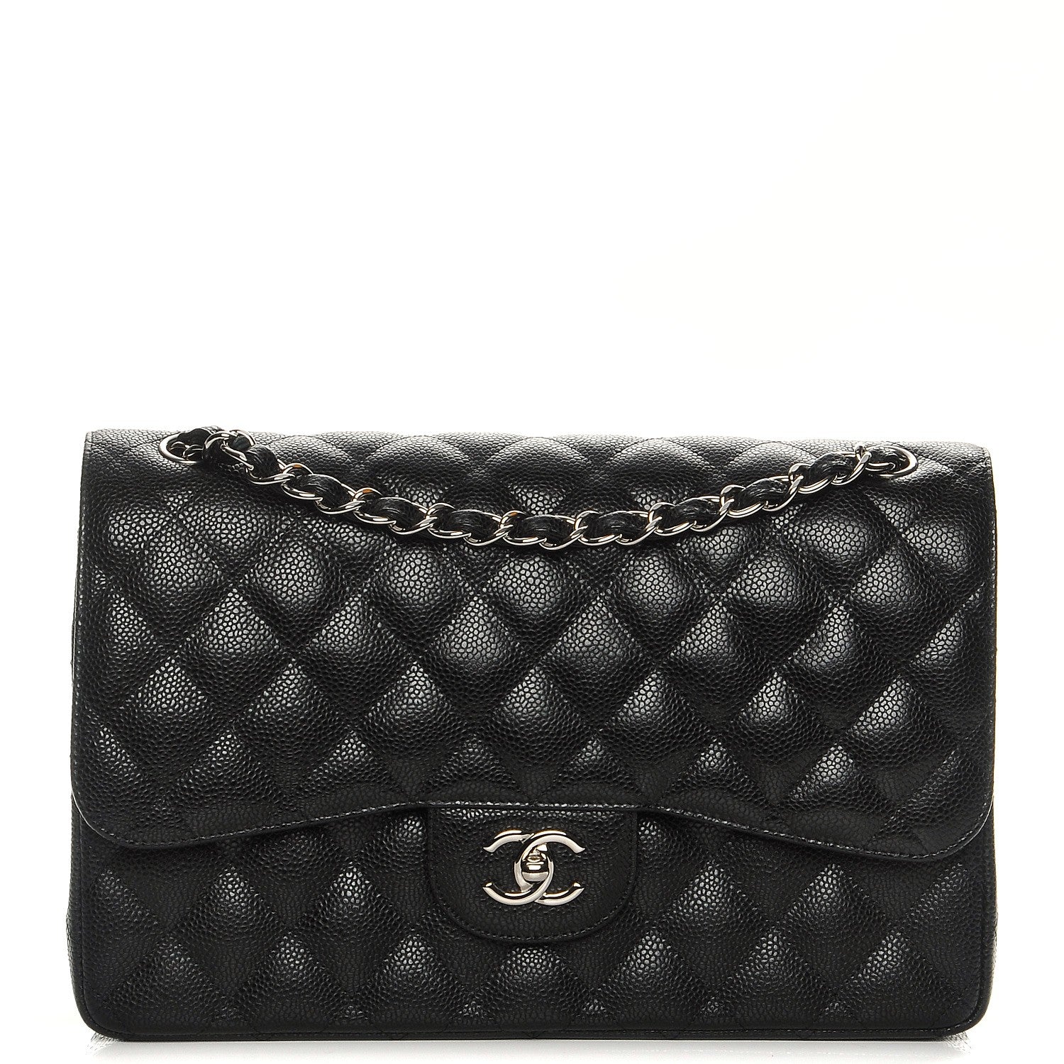 Chanel Caviar Quilted Jumbo Double Flap Black 1 of 8