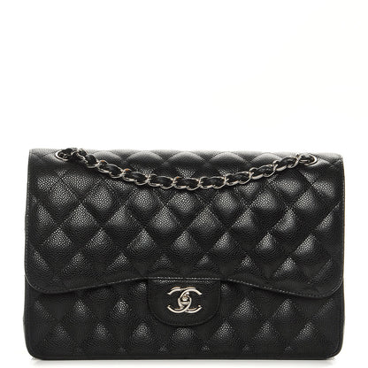 Chanel Caviar Quilted Jumbo Double Flap Black 1 of 8