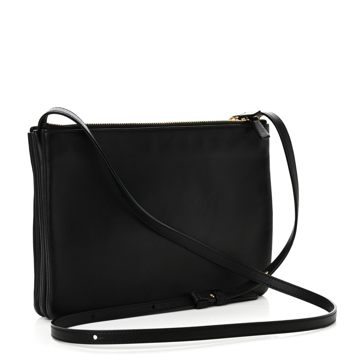 Lambskin Large Trio Crossbody Bag Black