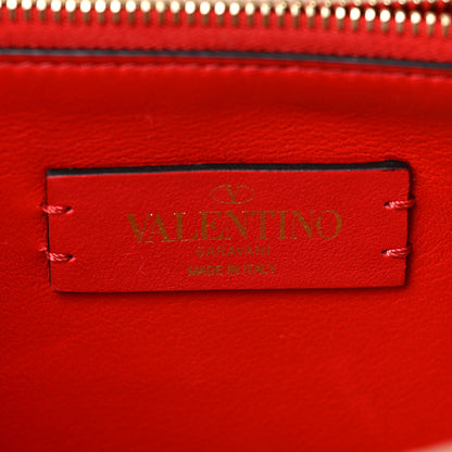 Valentino Garavani Raffia Calfskin Small Rockstud Shoulder Bag Natural Selleria 6 of 8
