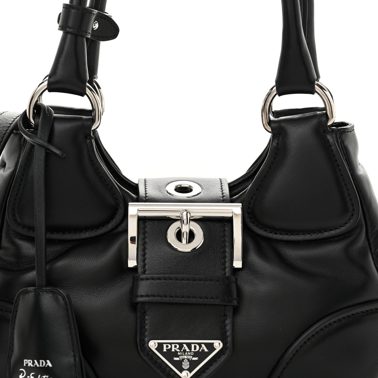 Nappa Soft Padded Re-Edition 2002 Moon Bag Black