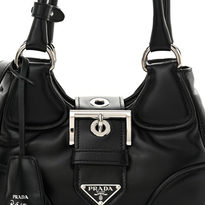 Prada Nappa Soft Padded Re-Edition 2002 Moon Bag Black 7 of 9